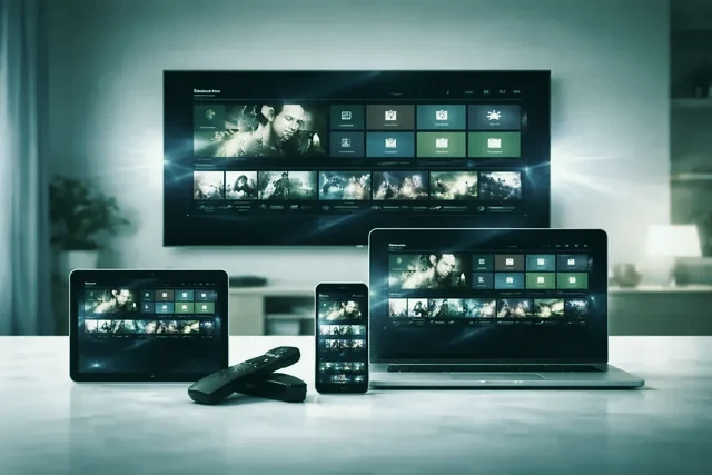 Tivo8k streaming on a smart TV, tablet, laptop and phone at once